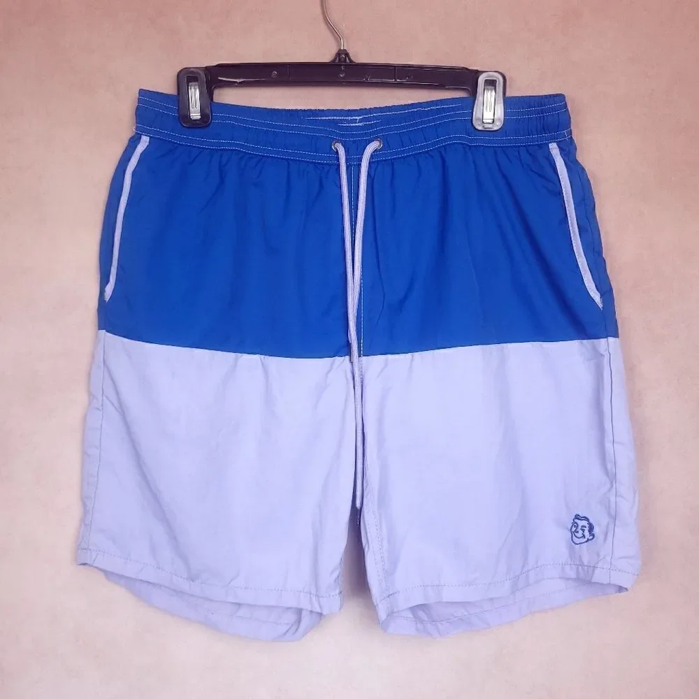 Vintage Mr. Swim Swim Trunks Blue Purple Colorblock Size Large